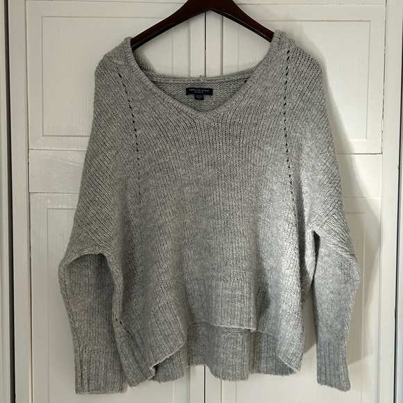 American Eagle Outfitters Sweaters - American Eagle Jegging Fit Women’s XL Hooded Knitwear Pullover Sweater gray